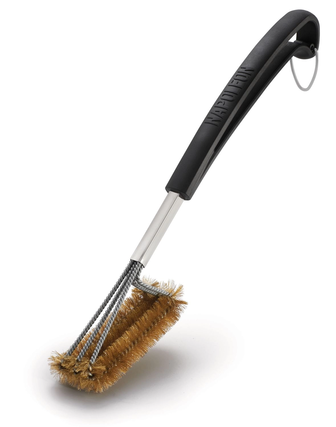 Napoleon Grillbürste mit Messingborsten – Dreireihig & 48 cm lang, ideal für Gusseisenroste
