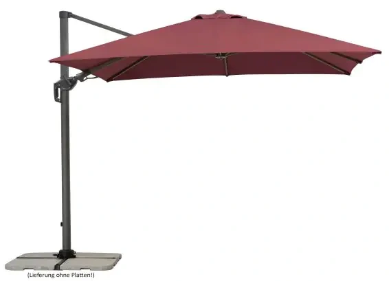 Schneider Sonnenschirm Rhodos Twist 300 × 300 cm Garten-Ampelschirm mit flexiblem Neigemechanismus und UV-Schutz