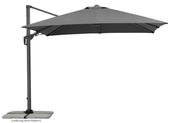Schneider Sonnenschirm Rhodos Twist 300 × 300 cm Garten-Ampelschirm mit flexiblem Neigemechanismus und UV-Schutz