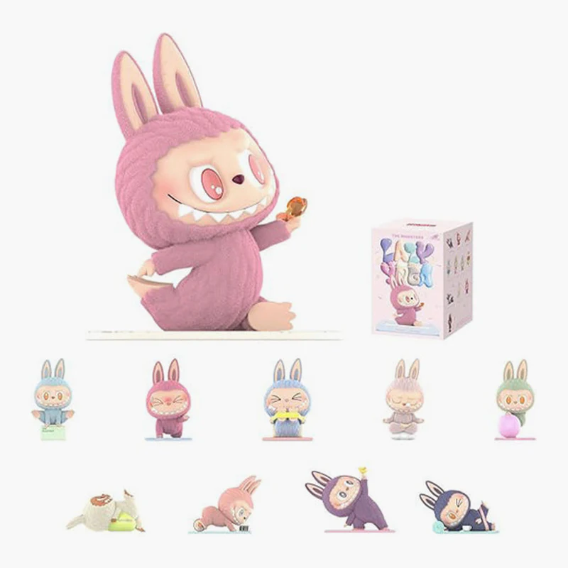 Pop Mart Labubu The Monsters Lazy Yoga Series Figures Sealed Case (10er-Set)