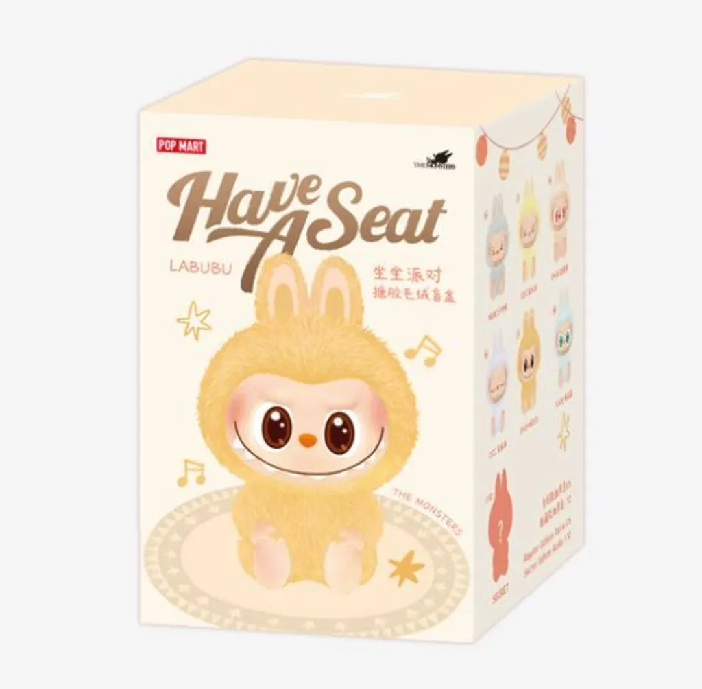 Pop Mart Labubu The Monsters “Have A Seat” Vinyl-Plüsch-Figur (Einzel-Blindbox)
