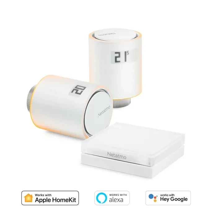 Netatmo Raumthermostat – Smarte Heizkörperthermostate Starterpaket Intelligente Heizungssteuerung für maximalen Komfort und Energieeinsparung