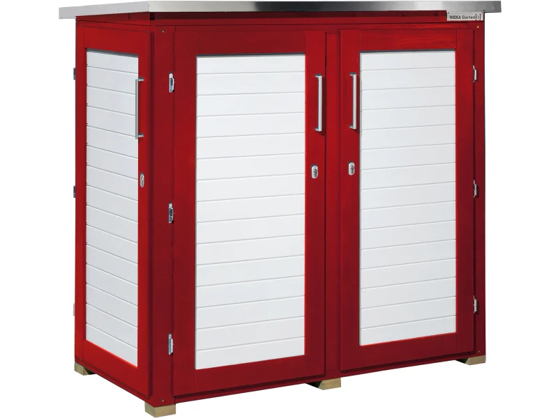 Weka Garten Q Terrassenschrank – 160 × 75 cm (B×T) Moderner Terrassenschrank mit flexiblem Stauraum