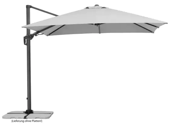 Schneider Sonnenschirm Rhodos Twist 300 × 300 cm Garten-Ampelschirm mit flexiblem Neigemechanismus und UV-Schutz