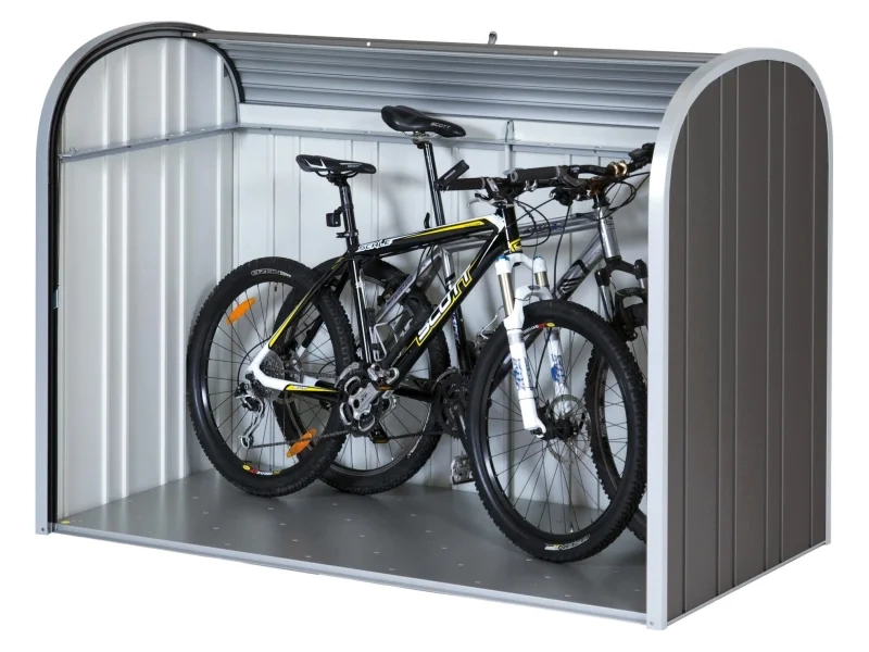 Biohort StoreMax 190 Garten-Aufbewahrungsbox – Dunkelgrau-Metallic Vielseitiger Stauraum mit robuster Bauweise und Einbruchschutz