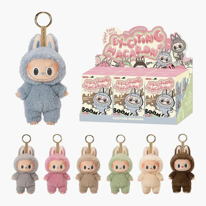 Pop Mart Labubu The Monsters Tasty Macarons Vinyl Face Blind Box (6er-Set)