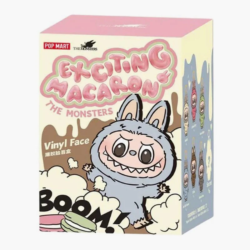 Pop Mart Labubu The Monsters Tasty Macarons Vinyl-Plüsch-Anhänger (Einzel-Blindbox)