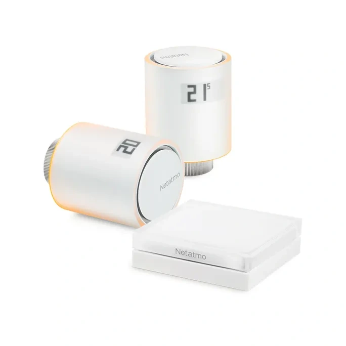 Netatmo Raumthermostat – Smarte Heizkörperthermostate Starterpaket Intelligente Heizungssteuerung für maximalen Komfort und Energieeinsparung