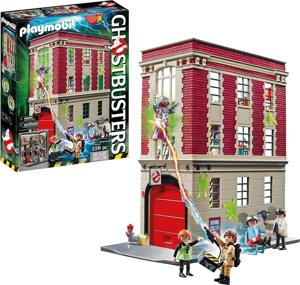 PLAYMOBIL 9219 Ghostbusters Feuerwache – Actiongeladenes Geisterjagd-Hauptquartier