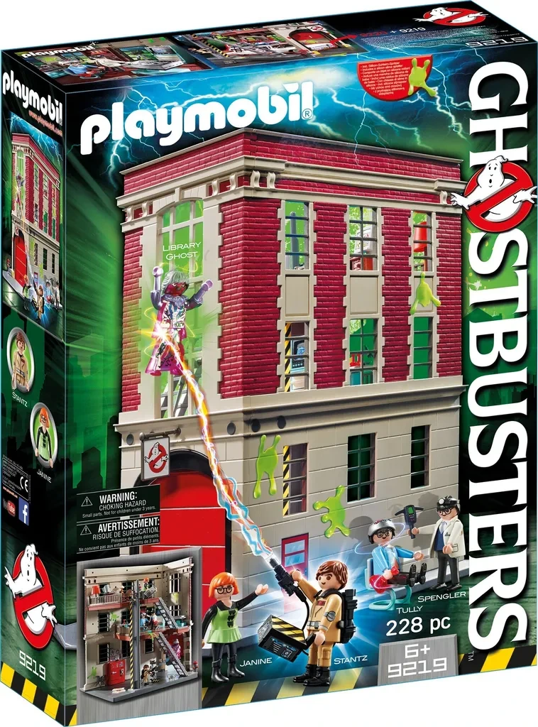 PLAYMOBIL 9219 Ghostbusters Feuerwache – Actiongeladenes Geisterjagd-Hauptquartier
