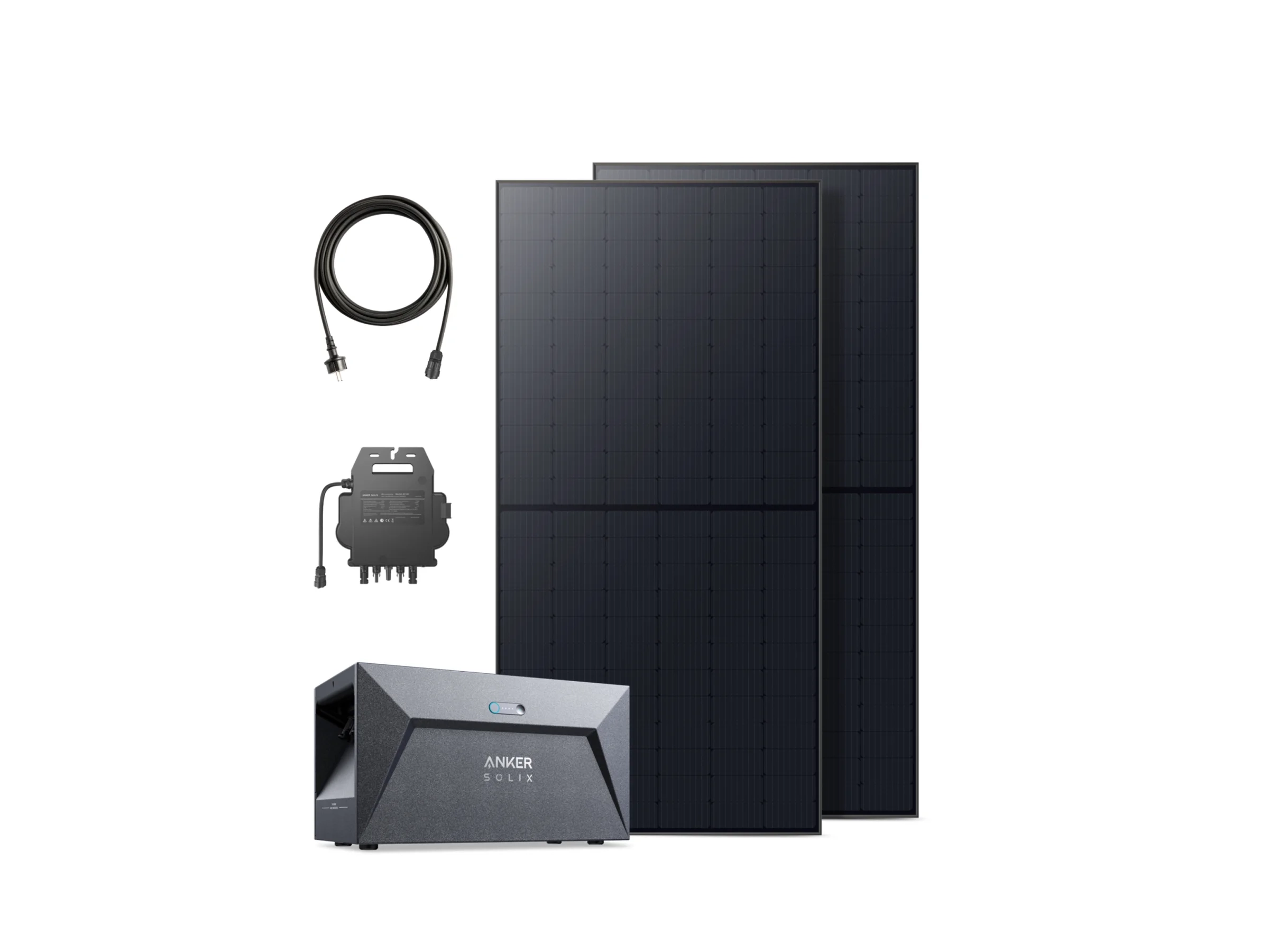 Anker SOLIX RS50B Balkonkraftwerk mit Speicher – 2 x 540 W Solarpanel + Solarbank E1600 (1.600 Wh) Plug & Play